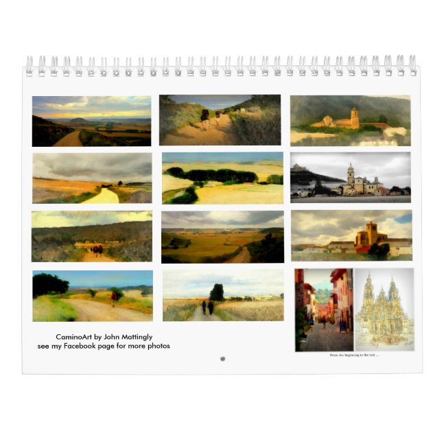 Calendario Paisajes pintados a lo largo del Camino de (Reverso)