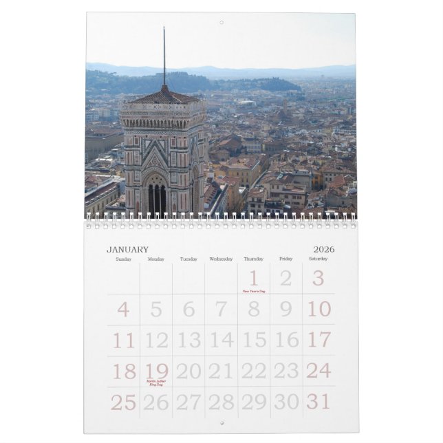 Calendario Paisajes toscanos (Jan 2026)