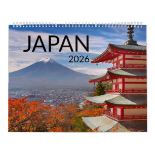Calendario Paisajes y Templos Japoneses Estéticos 2026