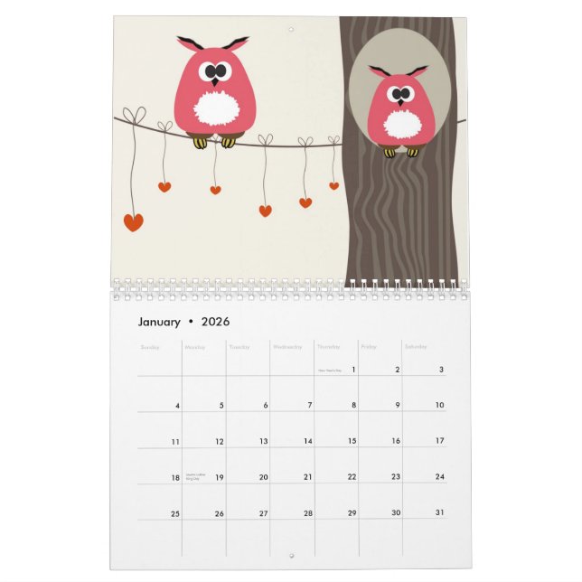 Calendario Pájaros (Jan 2026)