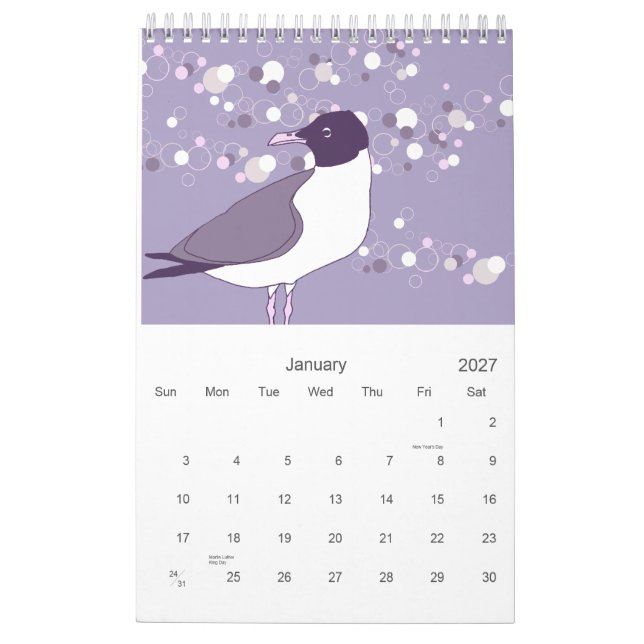 Calendario Pájaros 2008 (Jan 2027)