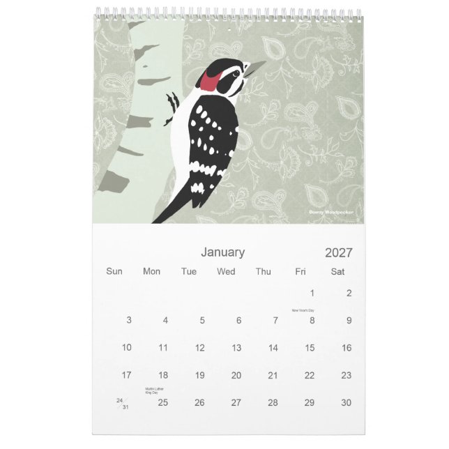 Calendario Pájaros 2009 (Jan 2027)