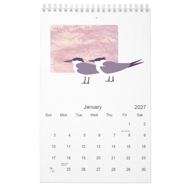 Calendario Pájaros 2010 (Jan 2027)
