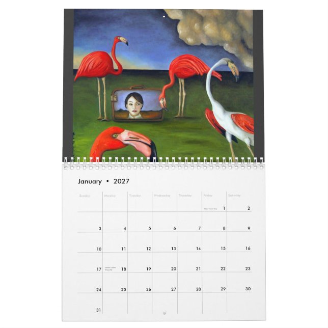 CALENDARIO PÁJAROS, ALGÚN EXTRAÑO, 2011 (Jan 2027)