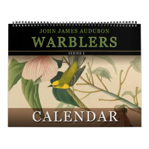 Calendario Pájaros de las currucas de Juan Audubon del
