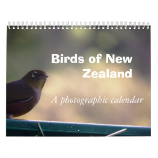 Calendario Pájaros de Nueva Zelanda