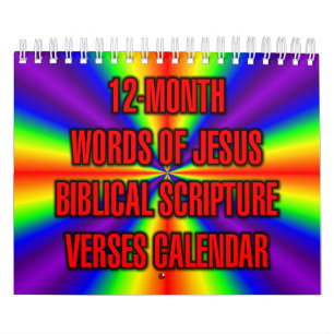 Calendario Palabras de Jesús Versículos de las Escrituras Bíb