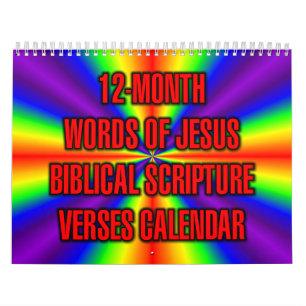 Calendario Palabras de Jesús Versículos de las Escrituras Bíb