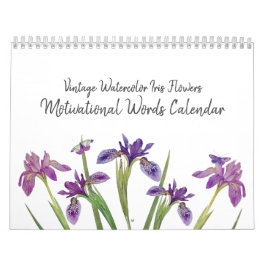 Calendario Palabras Motivacionales De Las Flores De Iris De A