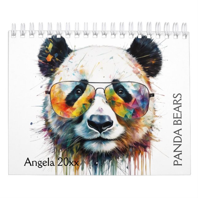 Calendario Panda Bear Watercolor (Tapa)