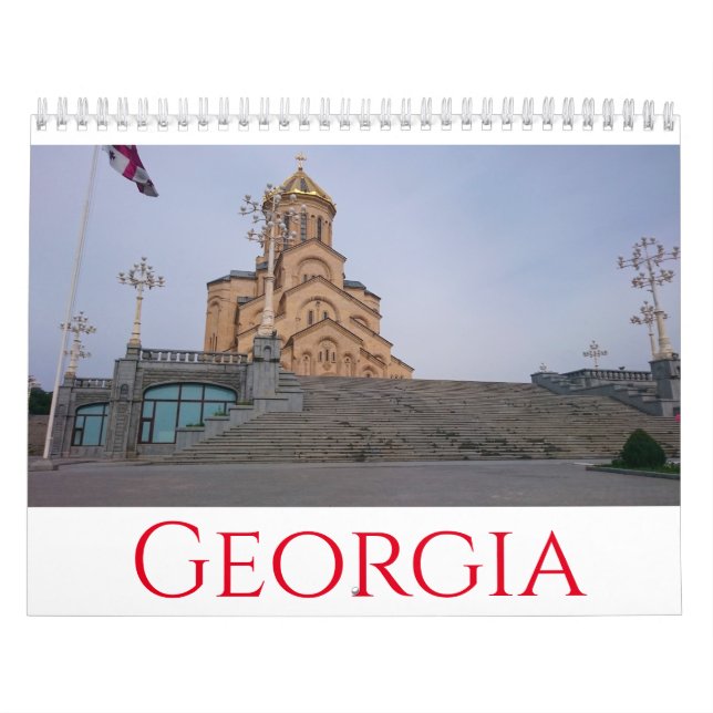 Calendario Panorama arquitectónico de Georgia Tbilisi Borjomi (Tapa)