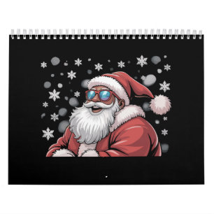 Calendario Papá Noel negro africano americano Navidad