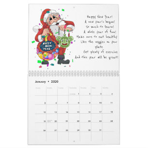 Calendario Papá Noel temático