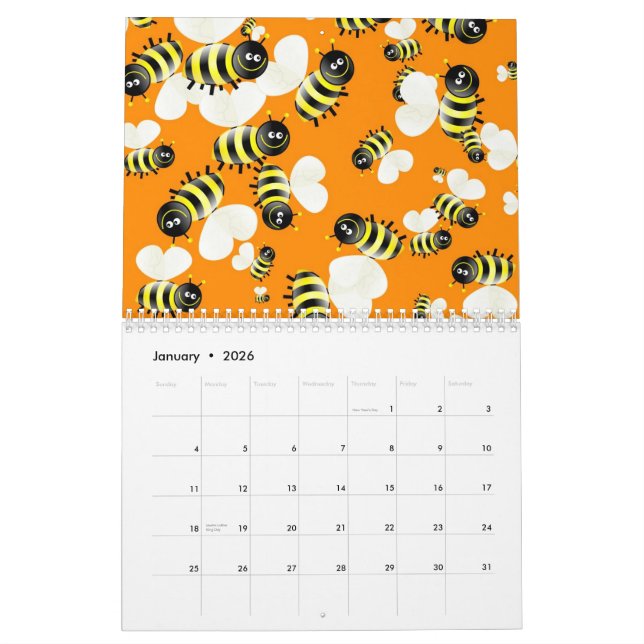 Calendario Papel pintado de la mariquita (Jan 2026)