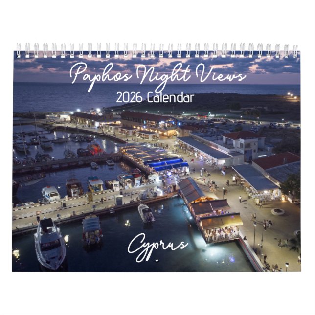 Calendario Paphos Night Views 2026 Calendar by Paphos Life (Tapa)