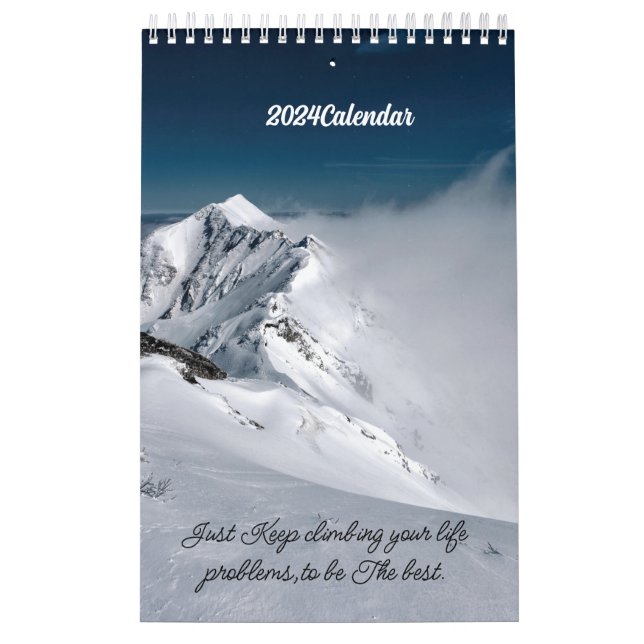 Calendario para los amantes de las montañas de nie (Tapa)