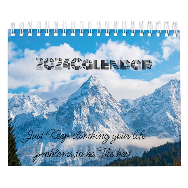 Calendario para los amantes de las montañas de nie (Tapa)