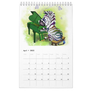 Calendario para niños con animales divertidos