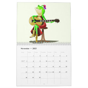 Calendario para niños con ilustraciones divertidas