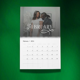 Calendario para recién casados 2026 Boda elegante