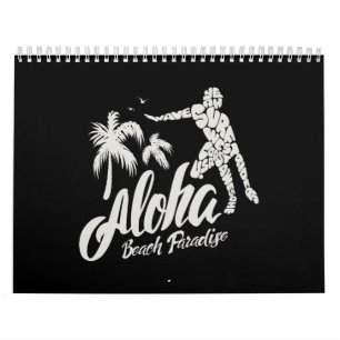 Calendario paraíso de la playa de aloha