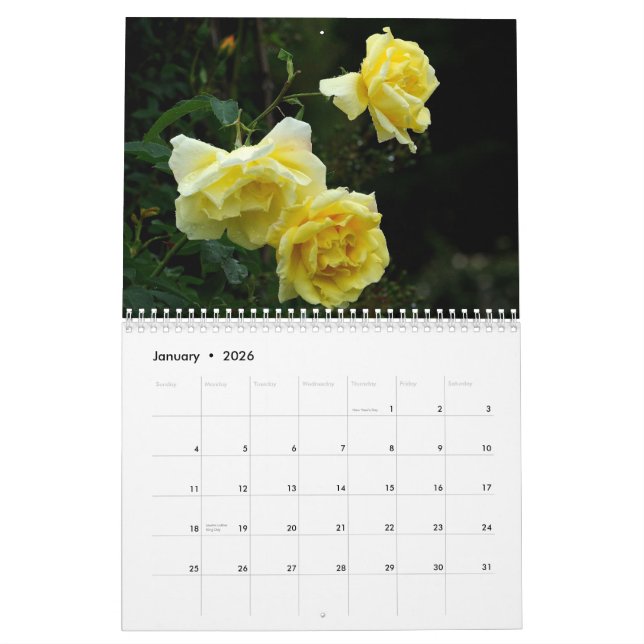 Calendario Pared Callendar de los ROSAS 2013 (Jan 2026)