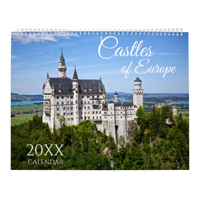 Calendario Pared de los Castillos de Europa 2025 (Tapa)
