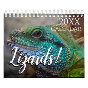 Calendario Pared de Naturaleza con Tema de Lagarto 2027