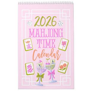 Calendario Pared del tiempo de Mahjong 2026
