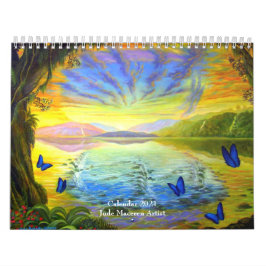Calendario Pared floral 2021 de paisaje natural moderno