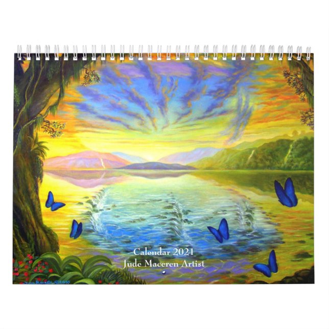 Calendario Pared floral 2021 de paisaje natural moderno (Tapa)