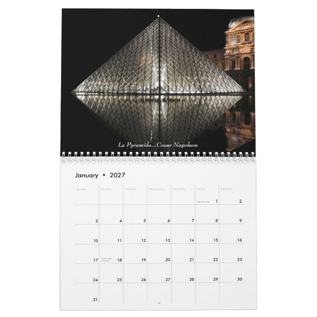Calendario París 2008 (Jan 2027)