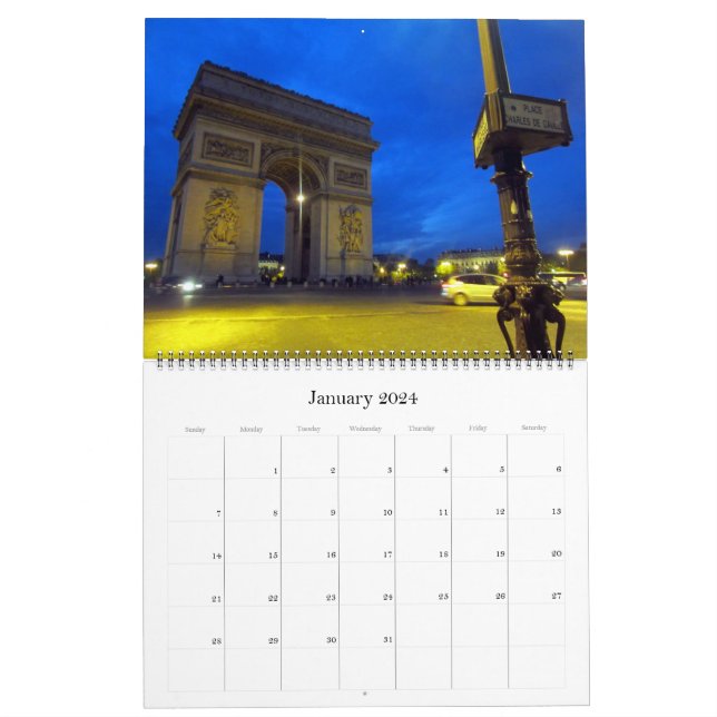 Calendario 2024, da parete, 30 x 29 cm PARIS