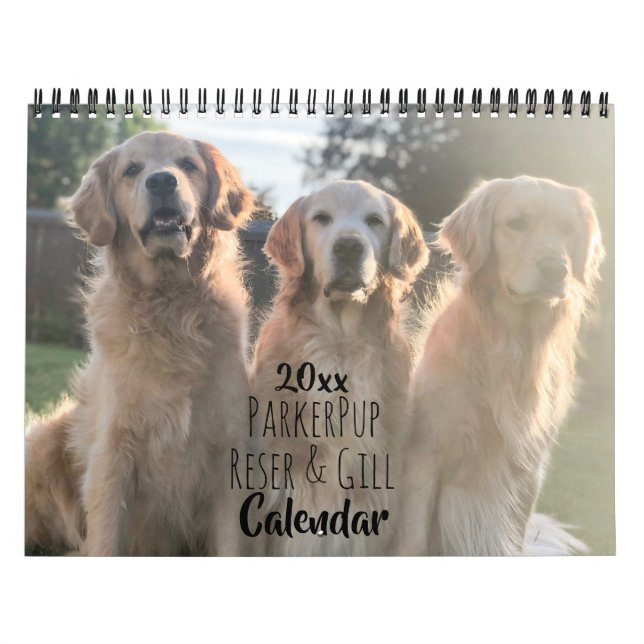 Calendario ParkerPup y Friends Golden Retriever 20 (Tapa)