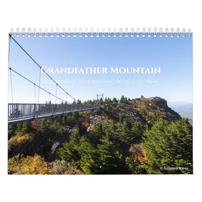 Calendario Parque de montaña Grandfather (Tapa)