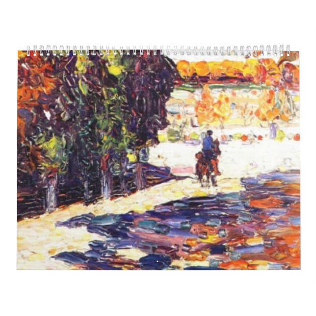 Calendario Parque de St. Cloud con jinete Wassily Kandinsky (Tapa)