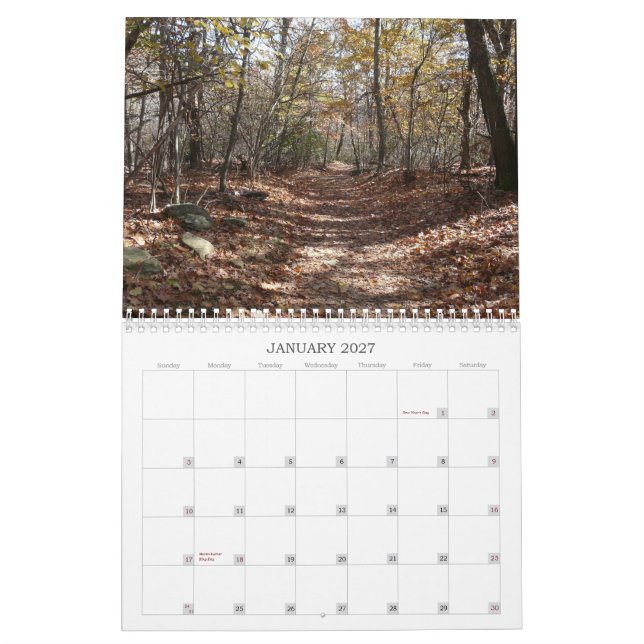 Calendario Parque nacional de Shenandoah (Jan 2027)
