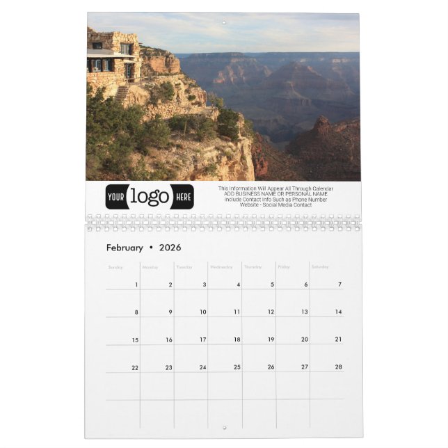Calendario Parque nacional del Gran Cañón - Promoción (Feb 2026)