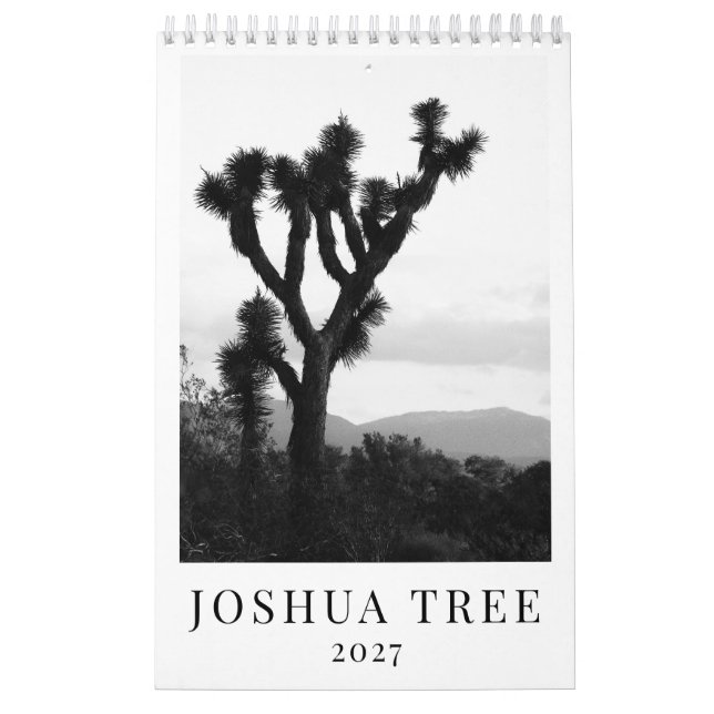 Calendario Parque Nacional Joshua Tree 2027 Pared Vertical (Tapa)