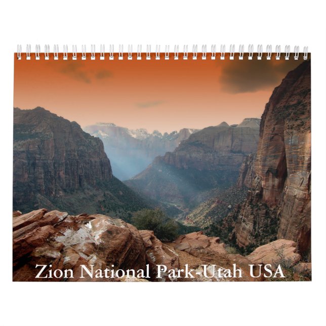 Calendario Parque nacional Zion-Calendario de los Estados Uni (Tapa)