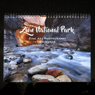 Calendario Parque Nacional Zion Utah Fotografía de Arte Fino