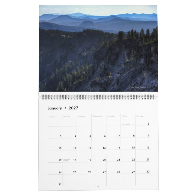 Calendario Parques nacionales de los E.E.U.U. (Jan 2027)