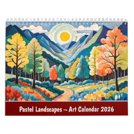 Calendario Pastel Landscapes – Art Calendar 2026