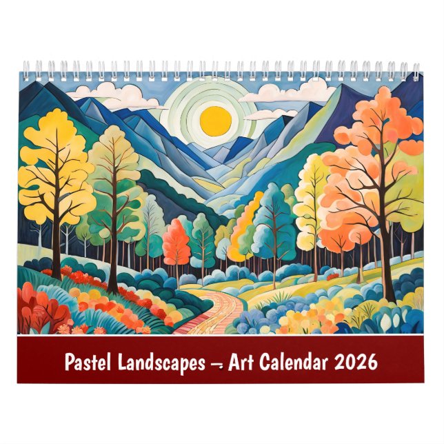 Calendario Pastel Landscapes – Art Calendar 2026 (Tapa)