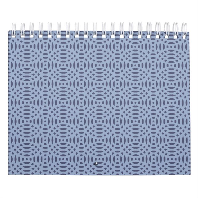 Calendario patrón continuo de formas circulares (Tapa)