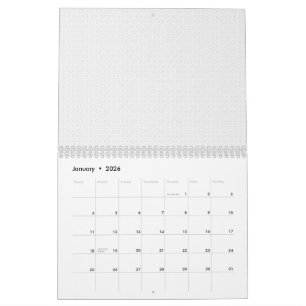 Calendario Patrón continuo de lunares negros   Lunares diminu
