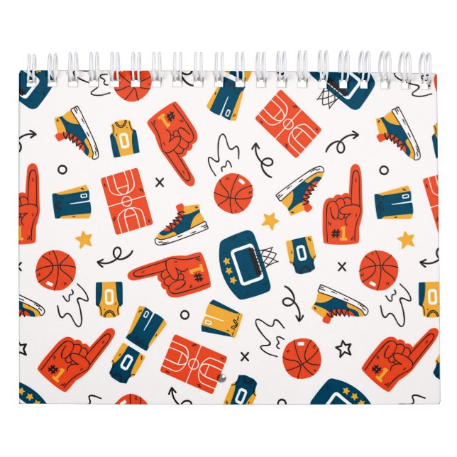 Calendario Patrón de baloncesto sin soldadura (Tapa)
