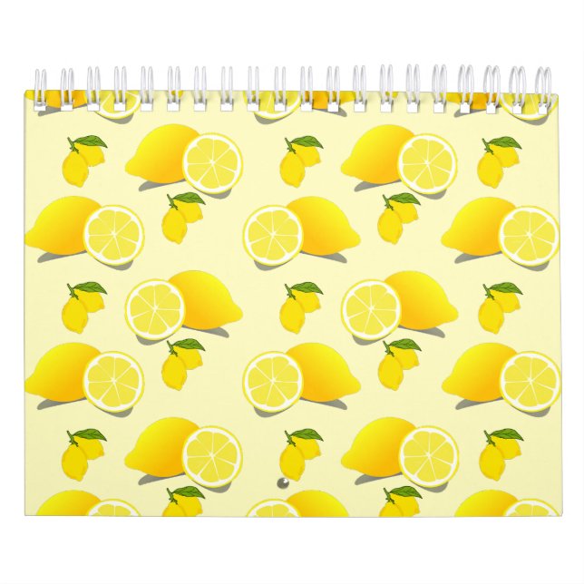 Calendario Patrón de limón amarillo (Tapa)