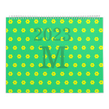 Patrón de margarita de flores verdes modernas