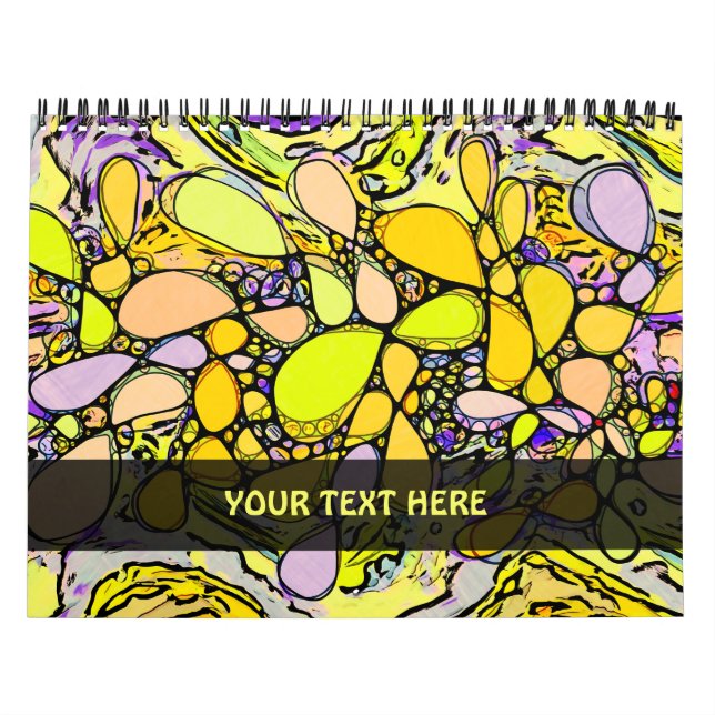 Calendario Patrón Pintado A Mano Y Digitalmente Art. 13 (Tapa)